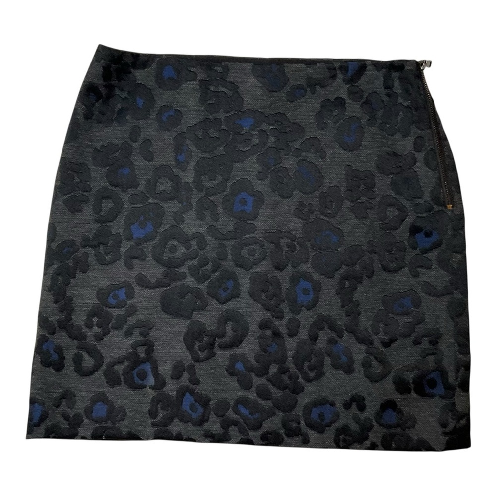 Ann Taylor Black and Blue‎ Patterned Mini Skirt